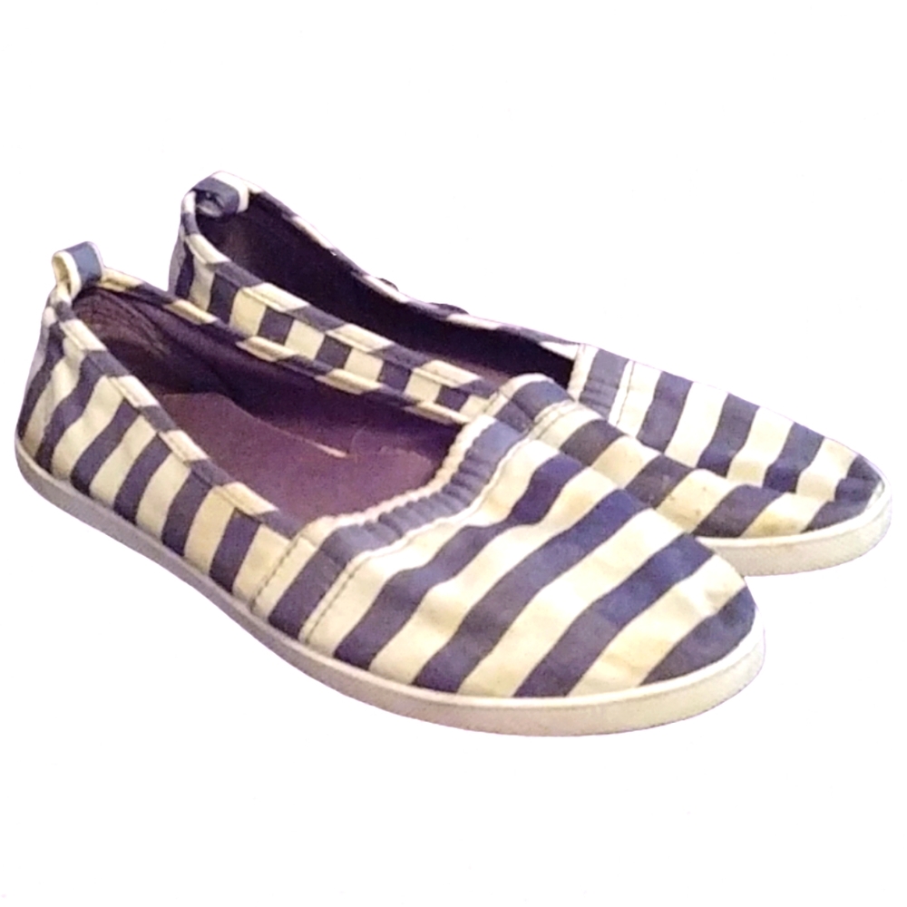 Blue and White canvas shoes